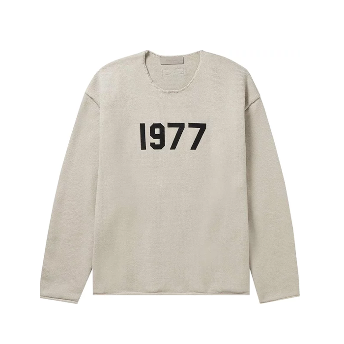 Fear of God Essentials Raw Edge Knitted Sweater SS22 - '1977 Wheat'