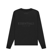 Fear of God Essentials Back Logo Long Sleeve SS21 - 'Black'