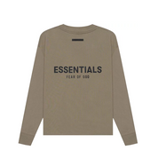 Fear of God Essentials Back Logo Long Sleeve SS21 - 'Taupe'