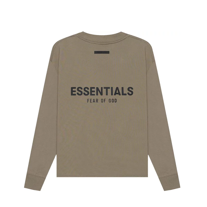 Fear of God Essentials Back Logo Long Sleeve SS21 - 'Taupe'