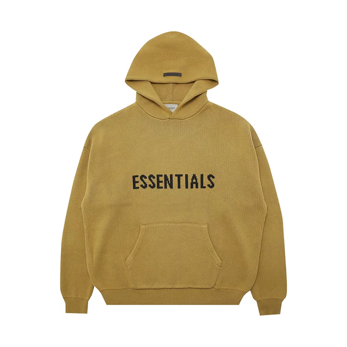 Fear of God Essentials Knitted Hoodie FW21 - 'Amber'