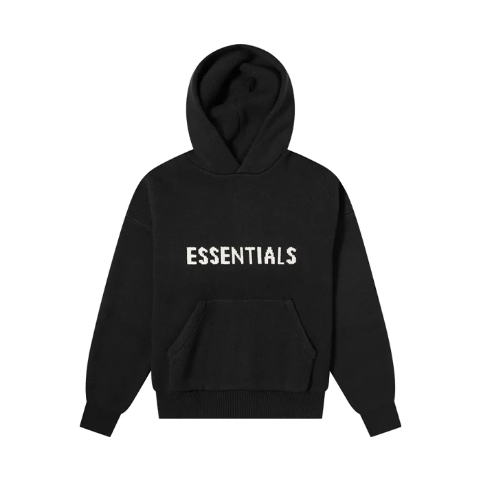 Fear of God Essentials Knitted Hoodie SS21 - 'Black'