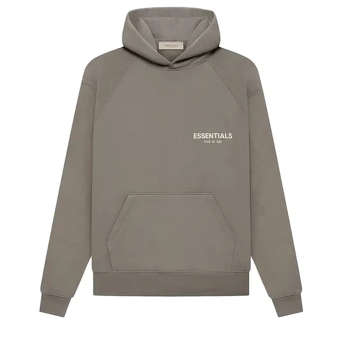 Fear of god essentials hoodie grey on sale