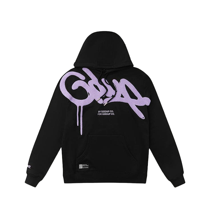 GEEDUP. Handstyle Hoodie - 'Black Lavender'