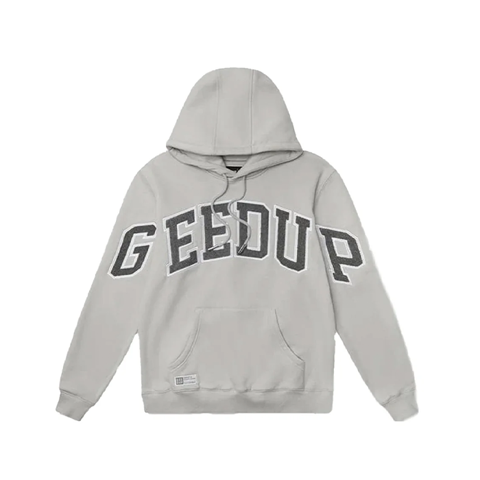 GEEDUP. Team Logo Hoodie - 'Grey Monochrome'