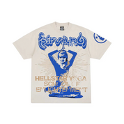 Hellstar Yoga Tee 'Cream/Blue'