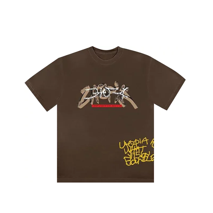 Tシャツ・カットソー Travis Scott Utopia C3 Tee Travis Scott UTOPIA - Beige Oversized T-Shirt – Gradient