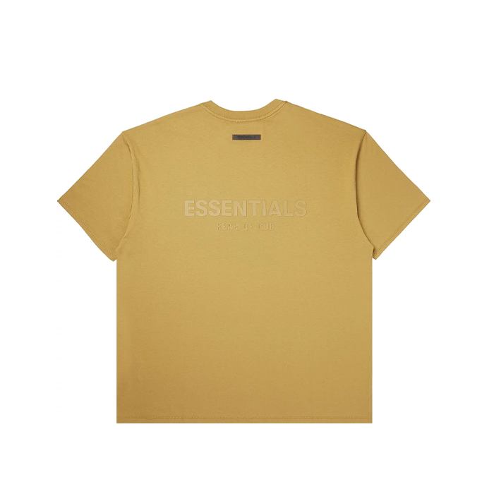 Fear of God Essentials Back Logo Tee FW21 - 'Amber'