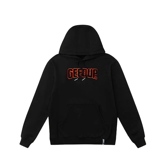 GEEDUP. Play For Keeps Hoodie - 'Black Orange'