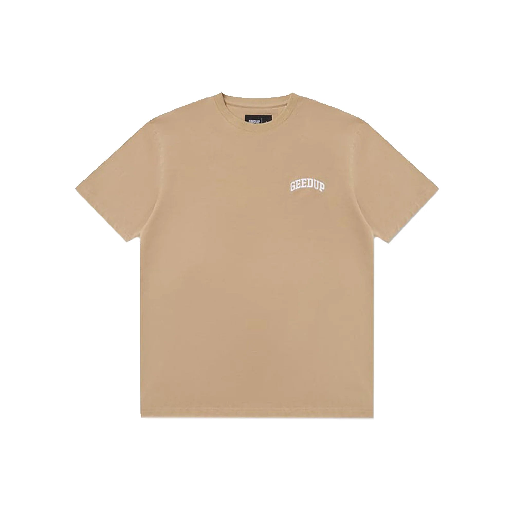 GEEDUP.  Micro Team Logo Tee 'Tan'