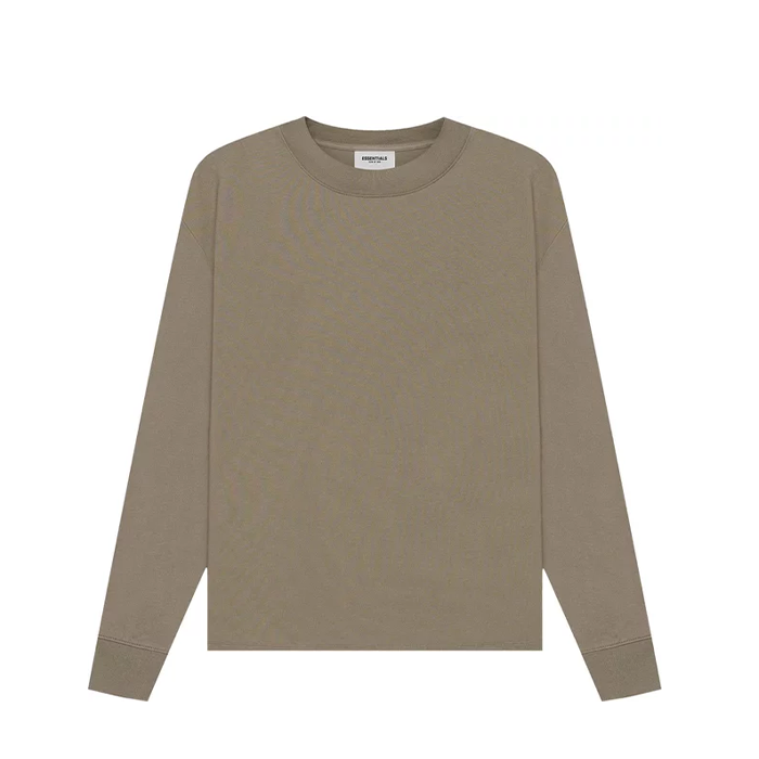 Fear of God Essentials Back Logo Long Sleeve SS21 - 'Taupe'