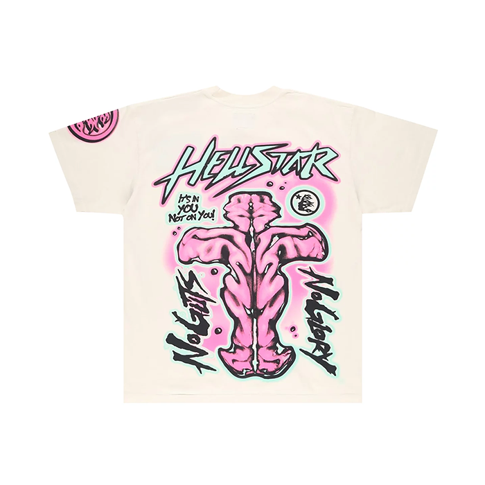 Hellstar No Guts No Glory Tee 'White/Pink'