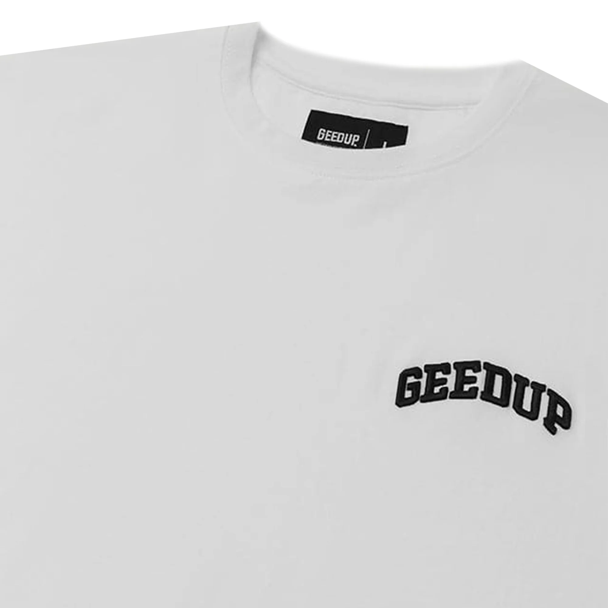 GEEDUP.  Micro Team Logo Tee 'White'