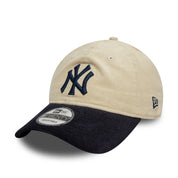 New Era New York Yankees Block Cord 9Twenty Adjustable Snapback 'Ivory Navy'