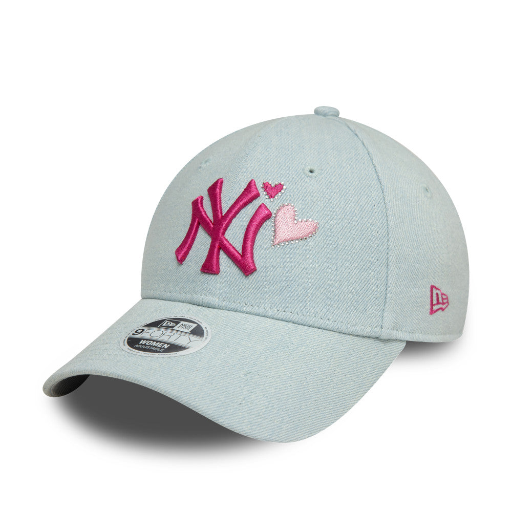 New Era New York Yankees Denim Icon 9Forty Adjustable Snapback 'Pale Blue' (Womens)