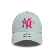 New Era New York Yankees Denim Icon 9Forty Adjustable Snapback 'Pale Blue' (Womens)