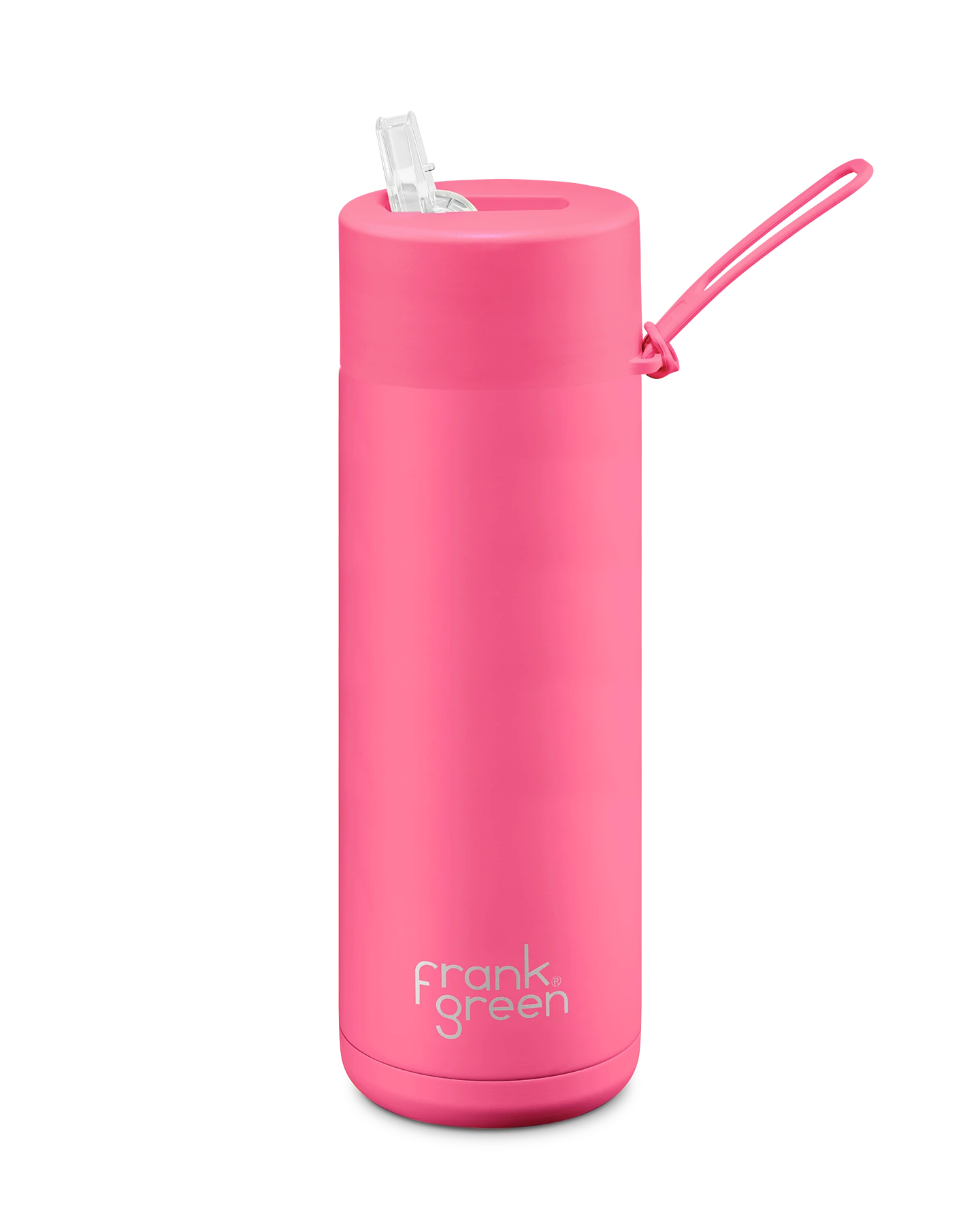 Frank Green Reusable Ceramic Bottle 595ml 'Neon Pink'