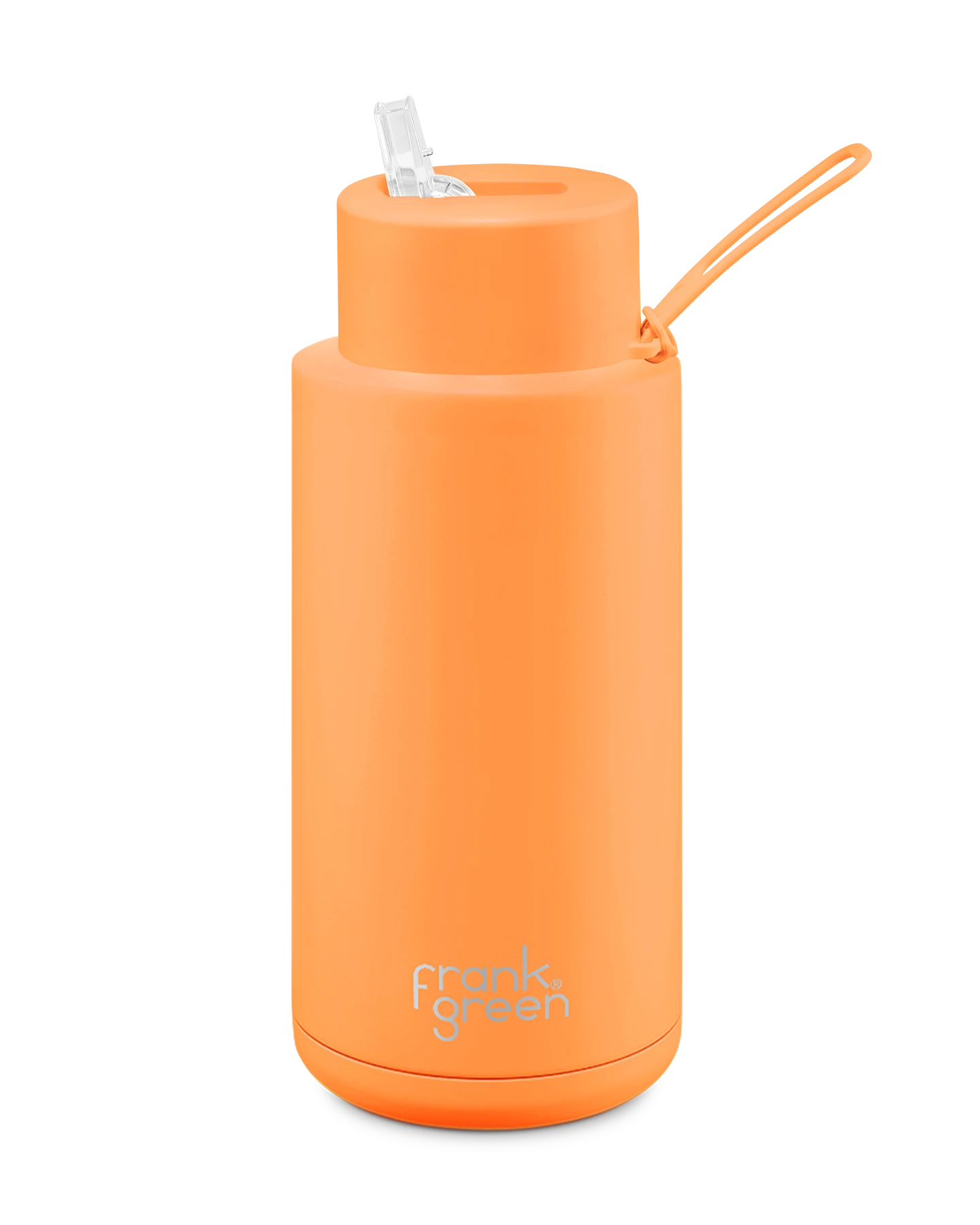 Frank Green Reusable Ceramic Bottle 1L 'Neon Orange'