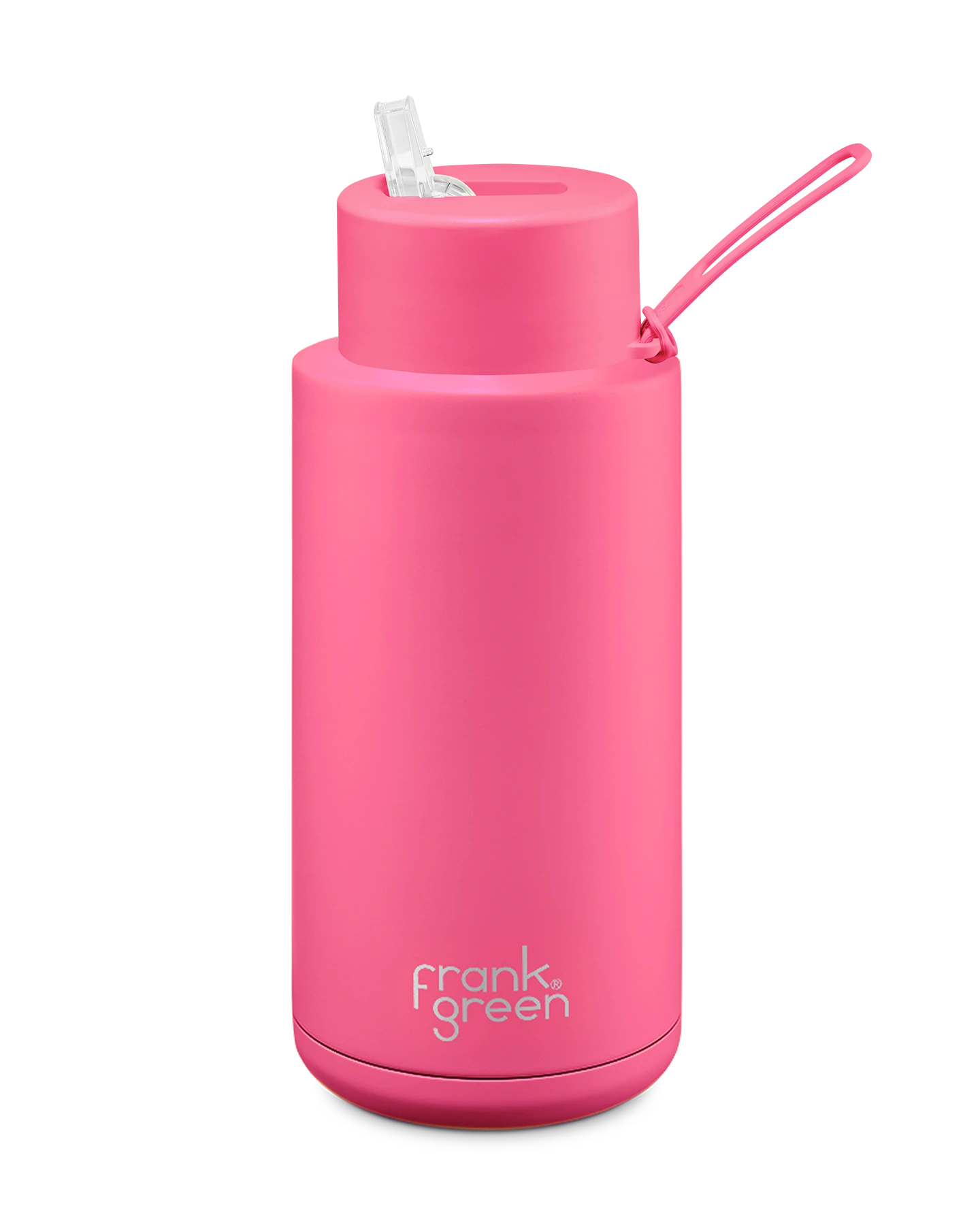 Frank Green Reusable Ceramic Bottle 1L 'Neon Pink'