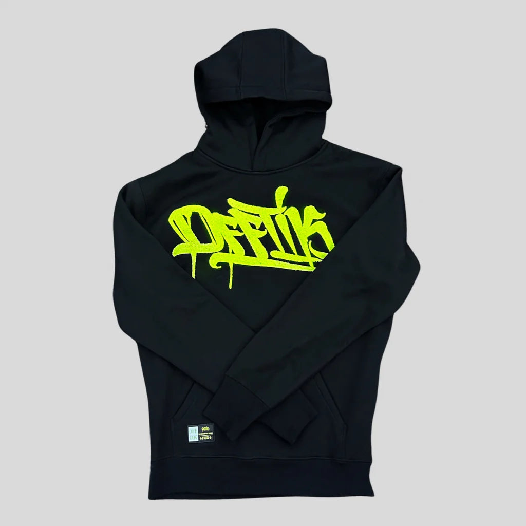 Off-Tik Signature Hoodie 'Black Lime'