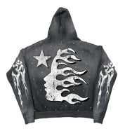 Hellstar Racer Hoodie 'Washed Black'